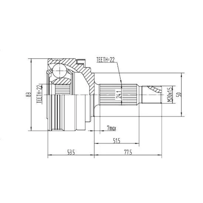 Шарнир (ШРУС) наружный ВАЗ 2110-2215012 купить в интернет-магазине tuning063