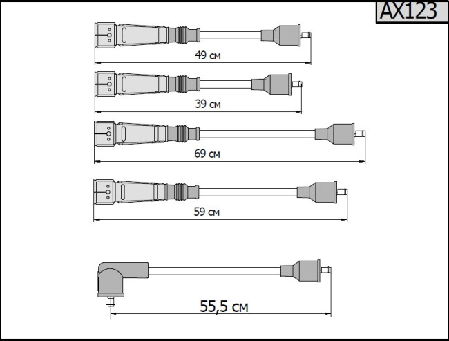 Провода высоковольтные Audi 80, Seat Cordoba, Ibiza, Volkswagen Caddy, Golf, Jetta (комплект) купить в интернет-магазине tuning063 Провода высоковольтные Audi 80, Seat Cordoba, Ibiza, Volkswagen Caddy, Golf, Jetta (комплект) купить в интернет-магазине tuning063